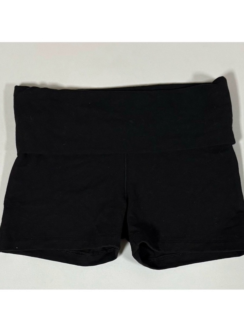 Victoria’s Secret PINK Black Solid Y2K Fold Over Shorts Bottoms Size XS 🖤